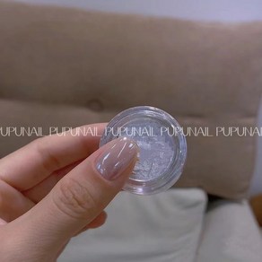 [손꼽놀이] 네일아트 달빛 거울 도금 화이트 실버 미러 파우더 3g 셀프젤네일아트재료, 1개