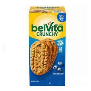 [1+1] 벨비타 아침대용 블루베리 쿠키 25개입 [belVita Cunchy Bluebey Beakfast Biscuits 25 Packs], 1.25kg, 2개