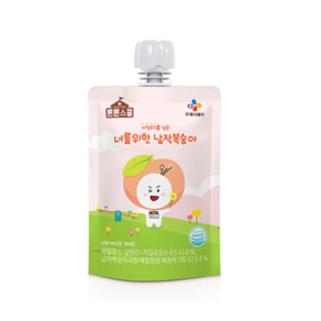 CJ 튼튼스쿨 너를위한 납작복숭아, 40개, 100ml