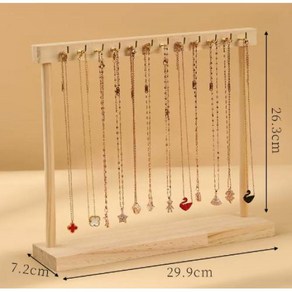 진열대 쥬얼리 정리함 디스플레이 스탠드 나무 목걸이 걸이 체인 귀걸이 팔찌 쇼케이스 보관 랙, 1) 12 Hook
