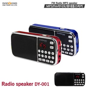 효도 MP3 FM 라디오 휴대용 스피커 대양 DY-001 (USB MICROSD에 노래를 담아 플레이 가능)