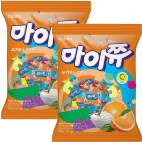 [파이브온] 크라운 마이쮸 요거트오렌지, 284g, 2개