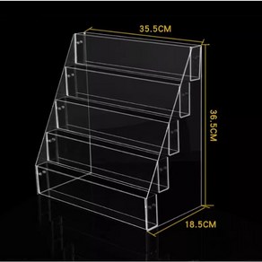 쌍천 아크릴 북 수납함 엽서 책자 책꽂이 진열대 상품 소품 대용량 수첩, 5단 책꽃이, 1개