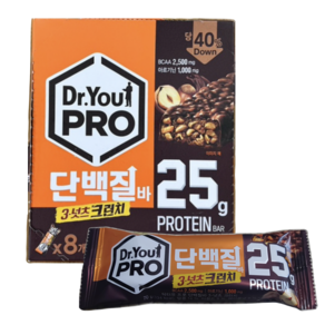 오리온 닥터유프로 단백질바 3 넛츠 크런치 70g 8개입 맛있는, 8개