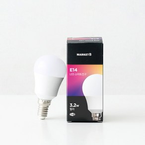 마켓비 E14 LED 스마트전구 3.2W 컬러 침실 거실 주방 카페 조명, 해당상품, 1개