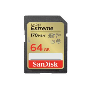 샌디스크코리아 공식인증정품 SD메모리 SDHC Exteme 익스트림 SDXV2 64GB, 1개