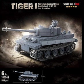 아파치헬기 제 2 차 세계 대전 군사 VI Ausf E Tige I 전투 차량 군인 빌딩 블록 세트 모델 인형 브릭, 1개