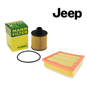 Jeep 지프 레니게이드 MANN엔진오일필터 + 에어필터 세트, 1개, 레니게이드 2.4(2015-2021)