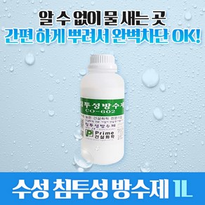 삼표화학 CO-602 방수액 침투성방수제 방수제 실금옥상 방수 뿌리는 투명 방수액, 1L, 1개