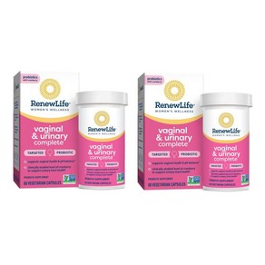 RenewLife 리뉴라이프 여성 유산균 Vaginal & Uinay Pobiotics 60캡슐 2개, 60정