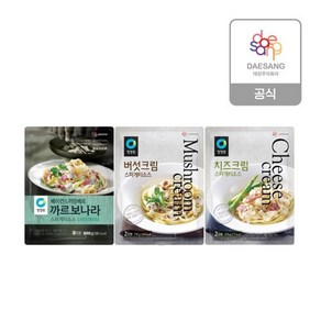 청정원 파우치 스파게티소스 250g 4종 골라담기(크림/고르곤졸라), 치즈크림 6개, 1개