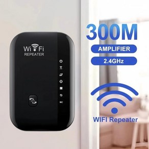 증폭기 와이파이확장기 가정 및 사무실용 원격 WiFi 신호 부스터 네트워크 300Mbps 80211N, 2)7 Lights Black  미국 플러그, 1개