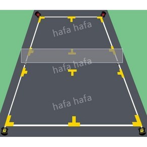 피클볼 코트 간이 바닥선 경계선 야외 체육관 경기장 네트 휴대용 장비 훈련