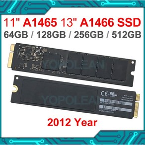 노트 북 64GB 128GB 256GB 512GB SSD 호환 맥북 에어 11 인치 13 A1465 A1466 솔리드 스테이트 플래시 드라이브 하드 디스크 201, [01] Mid 2012 64GB, 1개