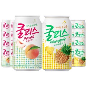 동원 쿨피스 복숭아맛 10캔+ 파인애플맛10캔 350ml X 20캔 혼합