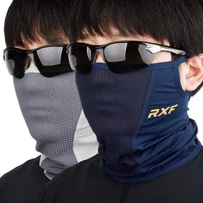 RXF MAX-7 1+1 여름 스포츠마스크 골프 등산 자전거마스크 얼굴햇빛가리개, 네이비+그레이, 2개