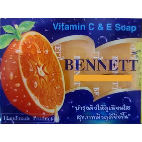 태국 베넷 오렌지 클렌징 비누 vitamin C & E Soap 130g bennett woldfood, 1개