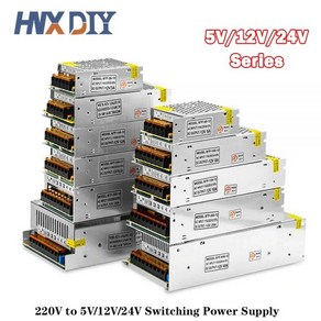 AC-DC SMPS 변압기 전원 어댑터 스위칭 공급 장치 5V 12V 24V 1A 2A 3A 5A 6A 8A 10A 20A 50A 220V-12V, 24V_1A