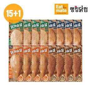 [랭킹닭컴] 잇메이트 훈제 닭가슴살(저염 외) 100g 15+1팩, 16개