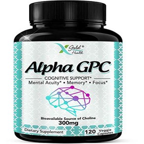 Alpha GPC Choline Supplement 600mg 99%+ Highly Pu Alpha GPC 콜린 보충제 600mg 99% 이상 고순도 생체 이용률이 높은 콜린, 1개, 120정