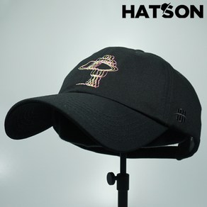 [햇츠온]K0SM422BK HatsON 브랜드 남자 여자 무지 심플 레터링 스트랩 언스트럭쳐 소프트 볼캡 야구모자 AD