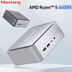 [ XC샵 ] Maxtang NUC 미니 라이젠 R5-6600H 데스크톱 고성능 오피스게임, 0GB, 0GB, 그레이