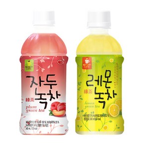 웰그린 자두녹차10개+레몬녹차10개 340ml 20개