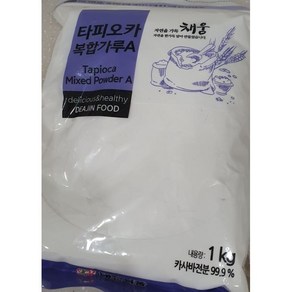 타피오카전분 빵 카사바 가루 전분 다이어트떡 튀김가루 대체 튀김옷용 만두 수제비 제면 반죽, 1kg, 1개