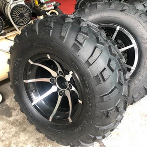 ATV 4륜 25X8-12 25X10- 12 인치 농사 해변 타이어, 알루미늄 휠, 1개