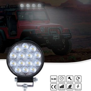 LED 써치라이트 42W 후진등 해루질 방수 화물차 IP68 dae*5214WT, 1개