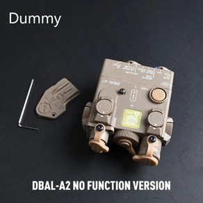 DBAL-A2 전술 무기능 더미 레이저 박스 배터리 사냥 무기 스카우트 액세서리 에어소프트 장식 핏 20mm 피카티니 레일, [02] DE, 1개