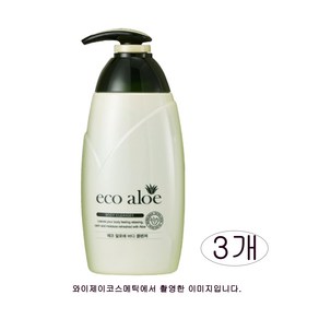 로제 에코 알로에 바디 클렌져(사은품 마스크팩 랜덤 1장 증정), 3개, 750ml