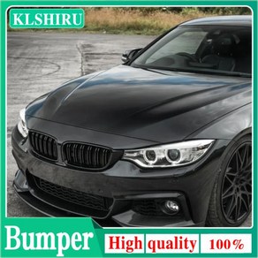 프론트 범퍼 립 ABS 광택 블랙 또는 카본 룩 스포일러 BMW 4 시리즈 F32 420i 2014-2020 개, 01 Glossy Black