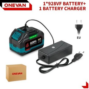 ONEVAN 충전식 리튬 이온 배터리 전기 렌치 전동 공구 마키타 18V 배터리용 22900mAh 29900mAh 588VF 928VF, 1개, 8) 1 928VF 1 Chage