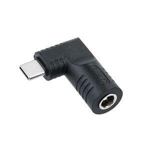 컴스마트 USB Type C 노트북 변환 꺾임 젠더 PD DC 5V9V20V 5.5-2.1, IH656, 1개