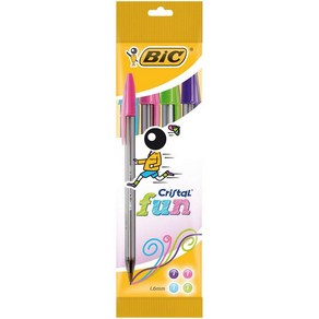 BIC 크리스털 훤 볼펜 와이드 포인트 (1.6 mm) - 다양한 색상 20개 박스, 1 Count (Pack of 1)_multicolou, 다양한 색상_1 Count Pack of 1