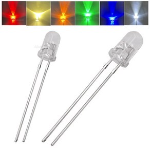 3mm 5mm 고휘도 LED 발광 다이오드, 3mm_블루, 1개