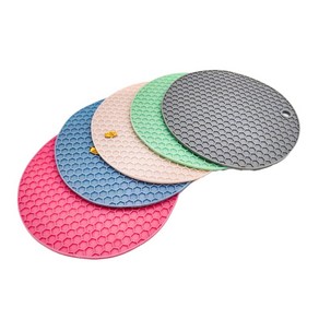 1+1 실리콘 벌집모양 냄비 받침대 17cm, 다크핑크, 2개