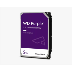 WD퍼플 HDD 2TB WD23PURZ CCTV하드디스크 DVR NVR 웨스턴디지털 PURPLE 보안용 NAS 하드, 1개