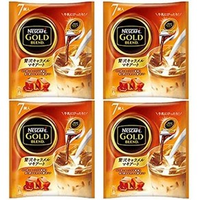 Nescafe POR 일본직구 네스카페 골드 블렌드 부분 고급 카라멜 마키아토 7 x 4봉지, 사이즈, 4개, 7개입