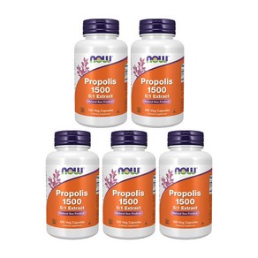 (해외) 나우 푸드 Now Foods 프로폴리스 1500 300mg 100정, 100캡슐 x 5개, 5개