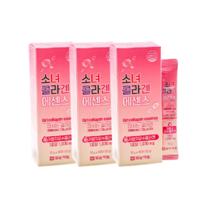 일양약품 소녀콜라겐 에센스 마시는 저분자피쉬콜라겐 10ml 1000mg 히알루론산, 3박스, 300g