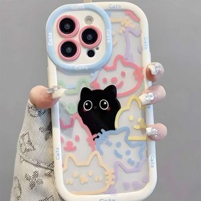 LAICAI라이차이 아이폰 귀여운 고양이 디자인 실리콘 케이스
