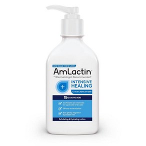 AmLactin 래피드 릴리프 리스토어링 보디로션 세라마이드 함유 건성 피부용 모이스처라이징 로션 400g(14.1온스) 펌프형 용기 (포장은 다를 수 있음) 미국 508102, 7.9 Fl Oz (Pack of 1), 1개