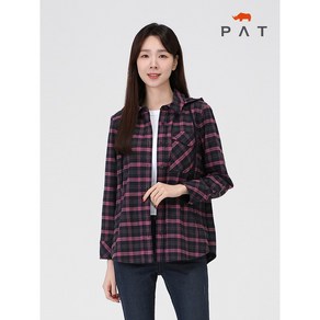 [PAT 여성] 체크 후디 루즈핏 셔츠_1I81502