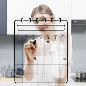 초간편 메모시트 냉장고 메모보드 투명 보드 붙이는 보드, 스케줄팩