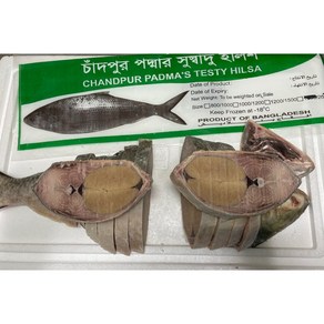 S.N. FOOD FROZEN HILSHA FISH CUT(냉동청어절단)힐샤 방글라데시 미얀마생선 1.5KG OR 1KG, 1개