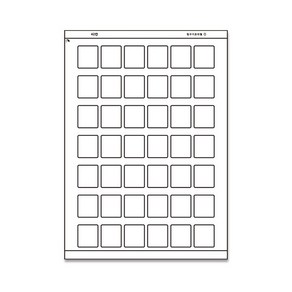 청구기호라벨용지 42칸(2.6x2.87)/포스비브테크
