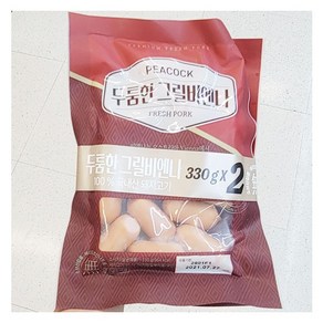 피코크 피코크 두툼한 그릴비엔나 660g, 아이스박스포장, 330g, 2개