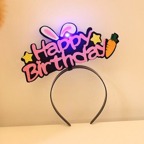 파티아일랜드 LED 해피벌스데이 머리띠 생일파티용품 LED머리띠, 2. 블루토끼